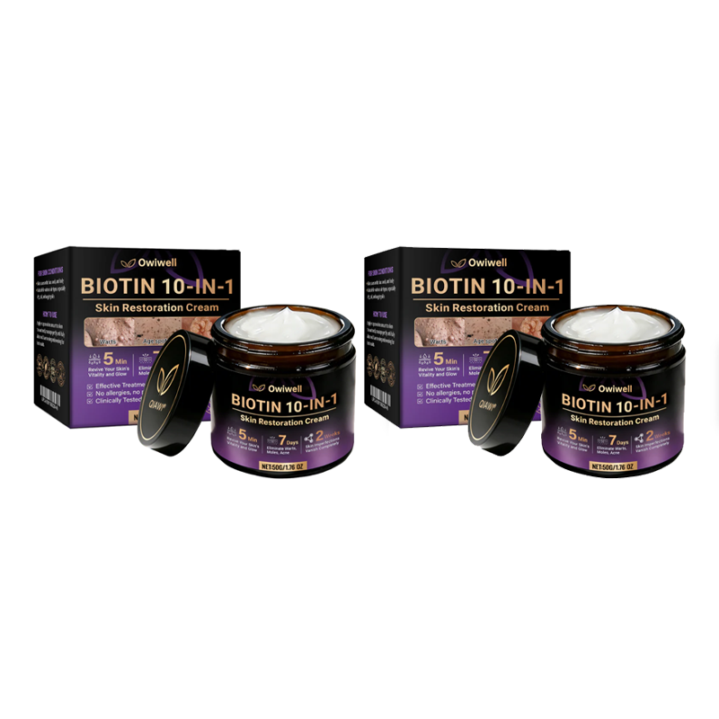✨Made and Shipped from USA ✨Owiwell® Biotin 10-in-1 Skin Restoration Cream 🍀