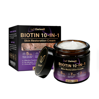✨Made and Shipped from USA ✨Owiwell® Biotin 10-in-1 Skin Restoration Cream 🍀