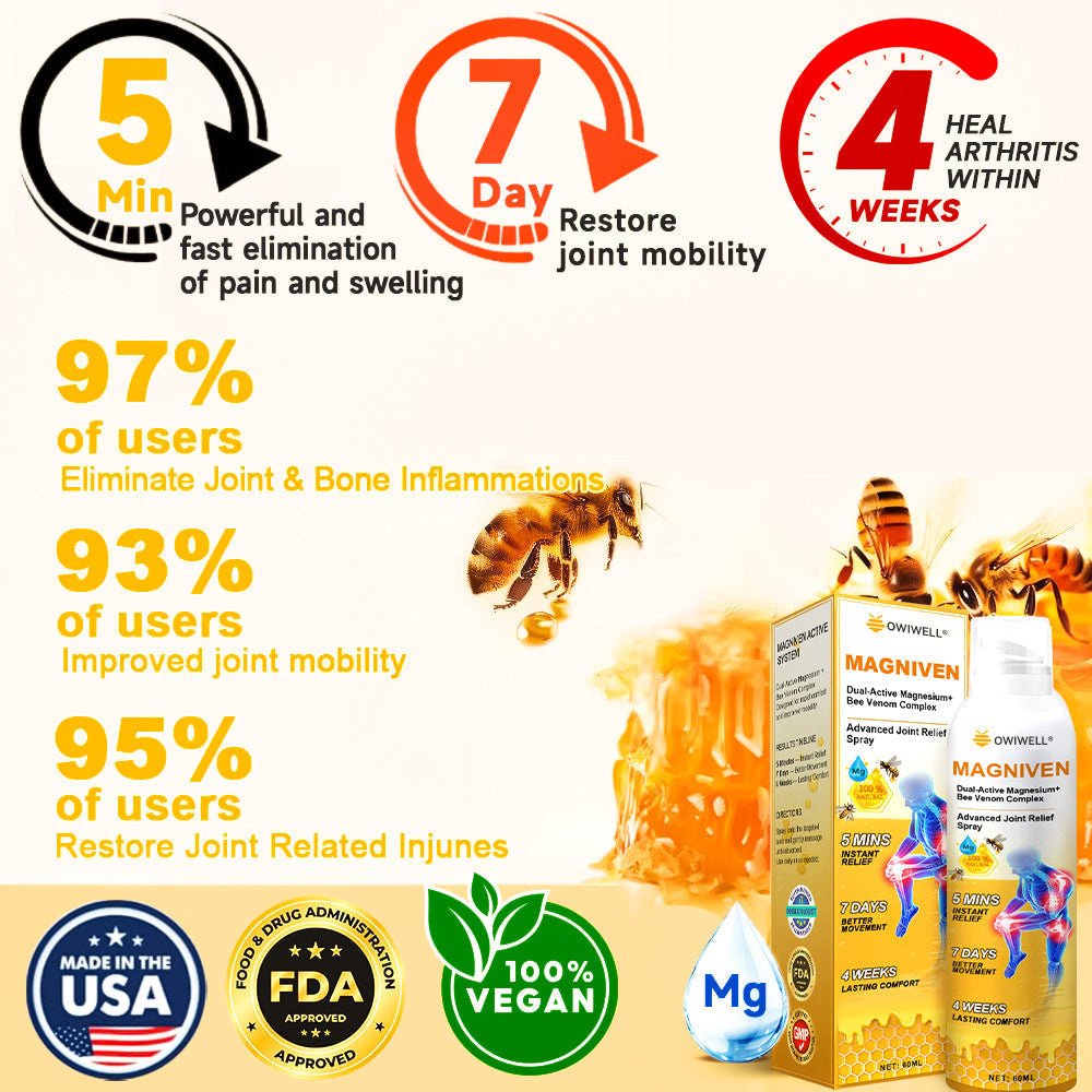🇺🇸🏅  Owiwell® MagniVen Magnesium & Bee Venom Joint Spray – 5 Min Relief · 7 Day Mobility · 4 Week Comfort  (offer)