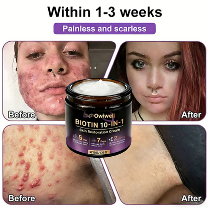 ✨Made and Shipped from USA ✨Owiwell® Biotin 10-in-1 Skin Restoration Cream 🍀